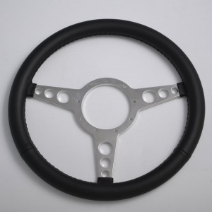 15” Leather Classic Steering Wheel Flat Dish 380mm