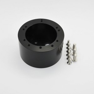 Black Billet Conversion Spacer Aluminum CNC Steering Wheel Adapter Converter