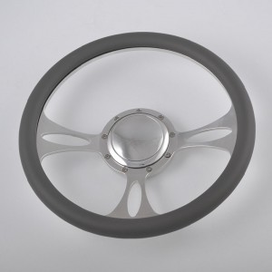 Chevrolet Camaro Nova Aluminum Billet Muscle Heritage Steering Wheel with White Leather Rim