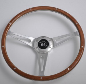 350mm Birch Wood Classic steering wheel with Momo 6 hole Pattern