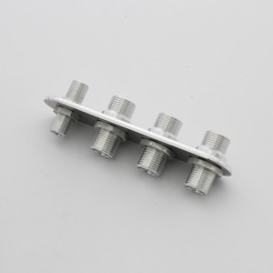 Polished Billet Firewall bulkhead Aluminum AC / Heater Fittings Connector