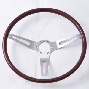 15″ Vintage Classic Wood Steering Wheel 3 Spoke for GM Chevrolet Corvette 1966-1973