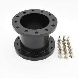 CNC aluminum Billet Steering Wheel Extension Spacer Black for 6 Bolts Momo/Nardi