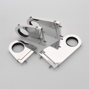 Aluminum CNC Machine Swivel Mount Polished Billet Steering Column Drop