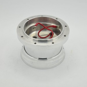 9 Hole Steering Wheel Polished Hub Adapter Flaming River, Ididit, GM, Chevy
