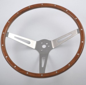 Wood Rim Deep Dish Classic Steering Wheels with 304 Stainless Steel Spoke