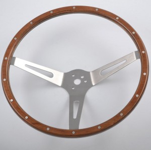 Stainless Steel Spoke Classic Wood Steering Wheels for American Muscle Car GM