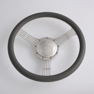 15.5 inch Polished Aluminum Billet Banjo Steering Wheels for Chevy Ididit Flaming River Nostalgia Steering Wheel
