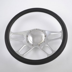 380mm Aluminum Black Billet Steering Wheel for Ford GM Corvair