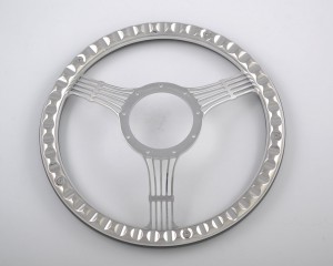 15.5 inch Polished Aluminum Billet Banjo Steering Wheels for Chevy Ididit Flaming River Nostalgia Steering Wheel
