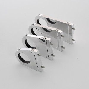 Aluminum CNC Machine Swivel Mount Polished Billet Steering Column Drop