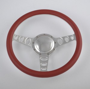 350mm Aluminum Billet Chrome Steering Wheel for Ford Fairlane Galaxie 14 inch