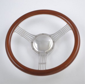 15.5 inch Polished Aluminum Billet Banjo Steering Wheels for Chevy Ididit Flaming River Nostalgia Steering Wheel