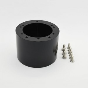 Black Billet Conversion Spacer Aluminum CNC Steering Wheel Adapter Converter