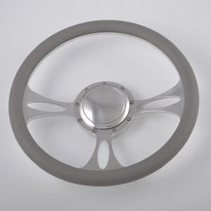 Chevrolet Camaro Nova Aluminum Billet Muscle Heritage Steering Wheel with White Leather Rim