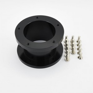 Black Aluminum 5 Bolt Billet Extension Spacer for Grant Steering Wheel