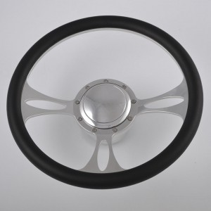Chevrolet Camaro Nova Aluminum Billet Muscle Heritage Steering Wheel with White Leather Rim