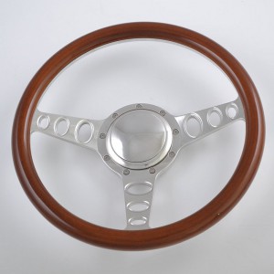 350mm Aluminum Billet Chrome Steering Wheel for Ford Fairlane Galaxie 14 inch