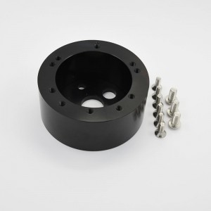 Black Billet Conversion Spacer Aluminum CNC Steering Wheel Adapter Converter