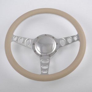 350mm Aluminum Billet Chrome Steering Wheel for Ford Fairlane Galaxie 14 inch