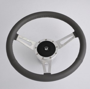 14 inch Leather Rim Sports steering wheel Aluminum Spoke 9 bolts 350mm