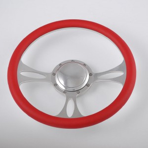 Chevrolet Camaro Nova Aluminum Billet Muscle Heritage Steering Wheel with White Leather Rim