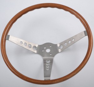 15 inch Stainless Steel Spoke Steering wheel Walnut Wood Classic Steering Wheel Mustang Classic Parts