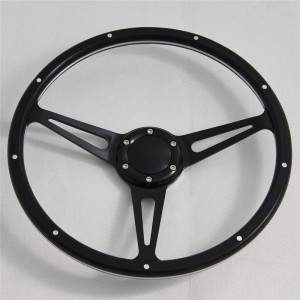15 inch Black Forest Classic steering wheel Birch Wood Rim with 6 hole Momo Pattern