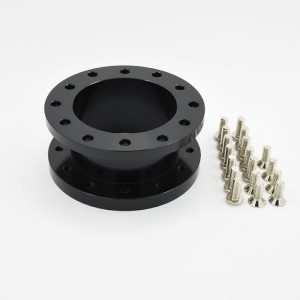 CNC aluminum Billet Steering Wheel Extension Spacer Black for 6 Bolts Momo/Nardi