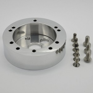Black Billet Conversion Spacer Aluminum CNC Steering Wheel Adapter Converter
